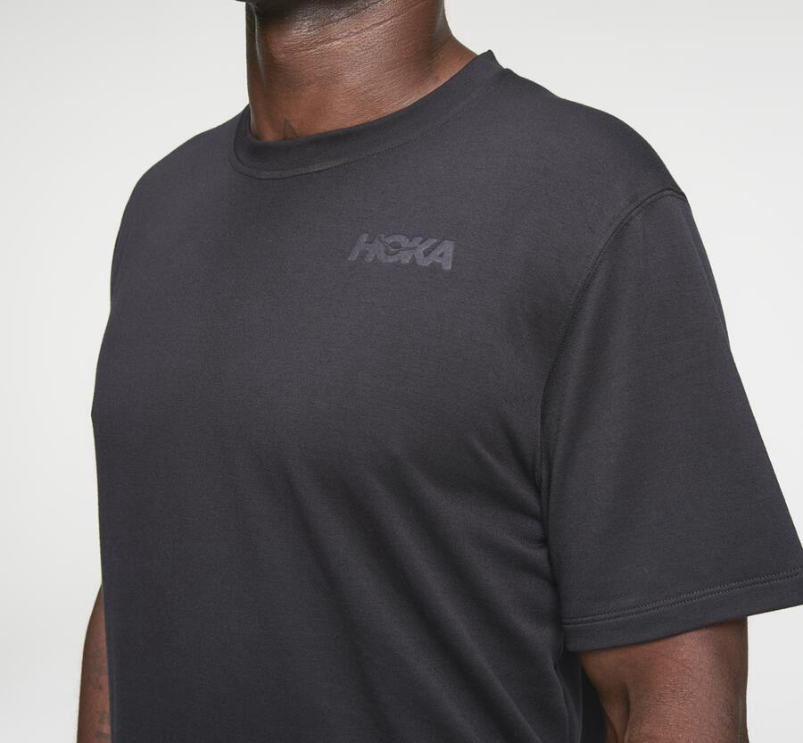 Hoka One One Tee Mens Black - Lifestyle - 23789LSTM